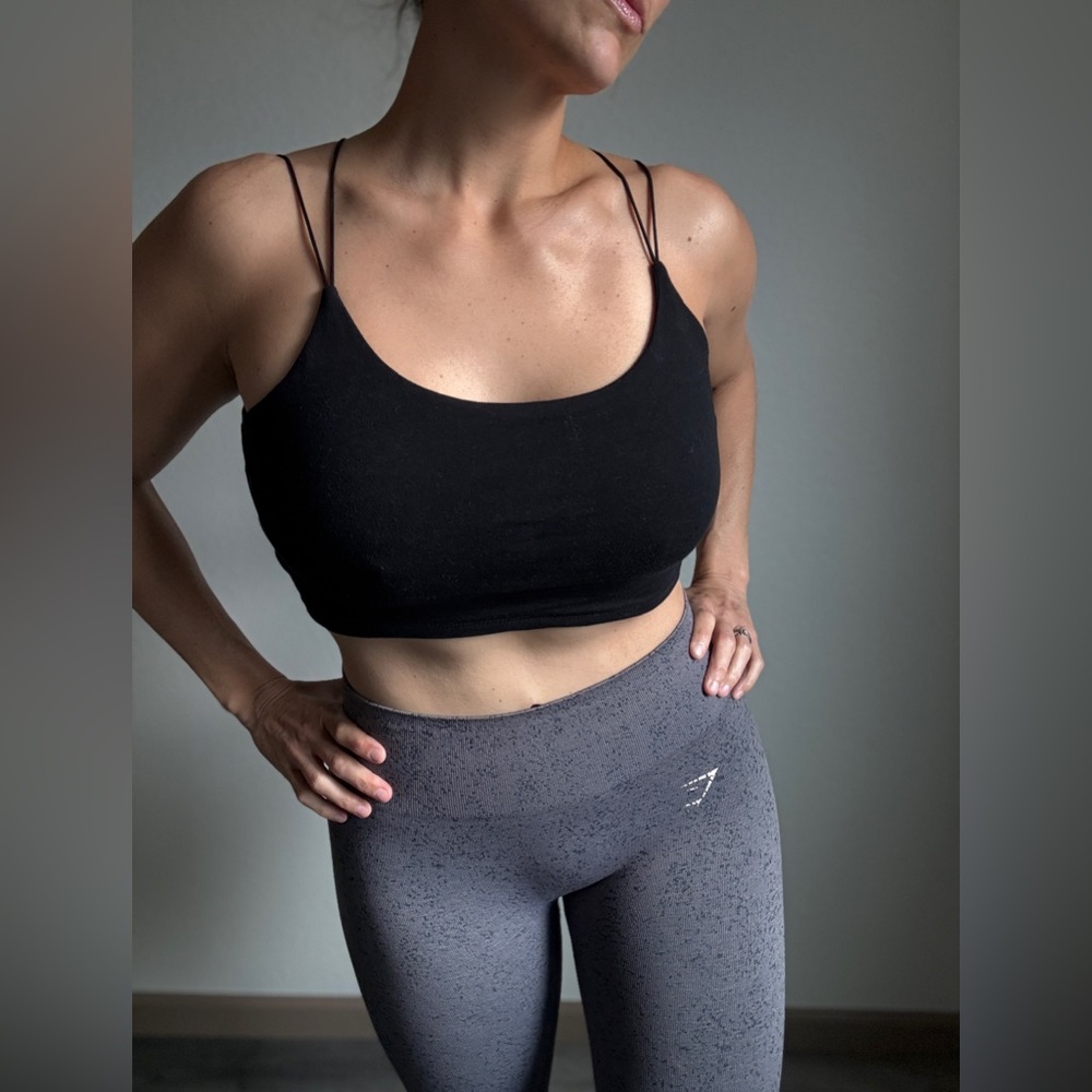GymShark Adapt Fleck Leggings Gray Blue Small Workout Gym - Picture 3 of 12